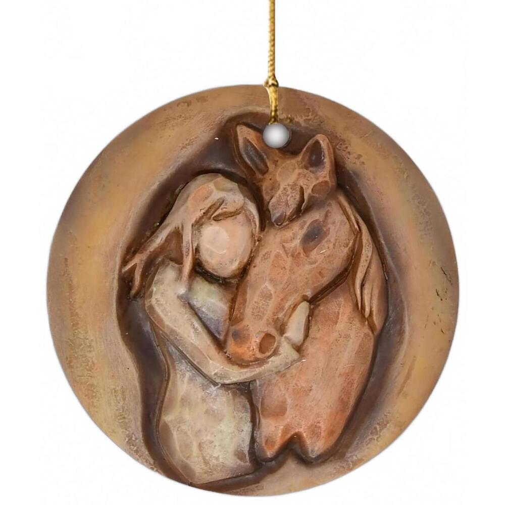 Christmas Horse Ornament for Girl Love Horses Ceramic